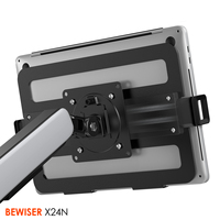 Bras de support réglable pour ordinateur portable et moniteur, support LCD pour ordinateur portable, bras flexible pour ordinateur portable (BEWISER X24N)