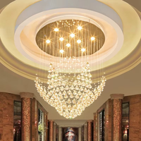 Lustre en cristal LED moderne décoratif de luxe pour hôtel, villa, salon, fabriqué par un fabricant de luminaires résidentiels