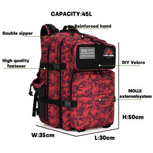 Mochila Impermeable de Gran Capacidad, Estilo Normcore/Minimalista, de Poliéster, 45L, para Viajes al Aire Libre, LUPU BL130 con Cierre, en Stock, Venta Caliente 2026 - Product Image 3