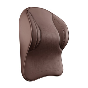 Appuie-tête de <span class=keywords><strong>voiture</strong></span> avec support lombaire, coussin cervical en mousse à mémoire de forme de qualité aéronautique, housse en cuir artificiel, style professionnel, design ergonomique - Product Image 6