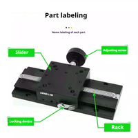 Plataforma elevadora vertical de carrera larga LWX40/60/25-100 con ajuste fino manual y ranura de cola de milano en el eje X