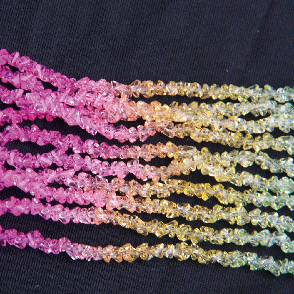 Разноцветные градиентные граненые бусины из граненого хрусталя Rondelle свободные бусины для изготовления ювелирных изделий DIY