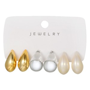 Stylish Teardrop Resin Hoop <b>Earrings</b> Irregular Geometric Shape Party Fashion Jewelry Set 925 Silver Ear <b>Posts</b> - Product Image 4