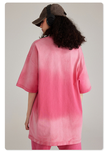 เสื้อออกกำลังกายผู้ชายแบบกำหนดเองเสื้อยืดผ้าคอตตอนโอเวอร์ไซซ์สะพายไหล่ทรงวินเทจผ้า100% - Product Image 2