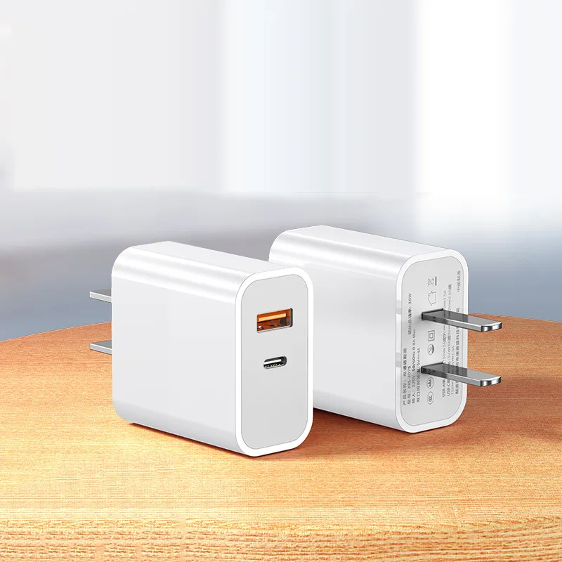 Hochwertiges OEM 20W/18W Dual Port USB A Typ C Schnell ladegerät A C Pd Reise ladegerät für iPhone 12 Samsung