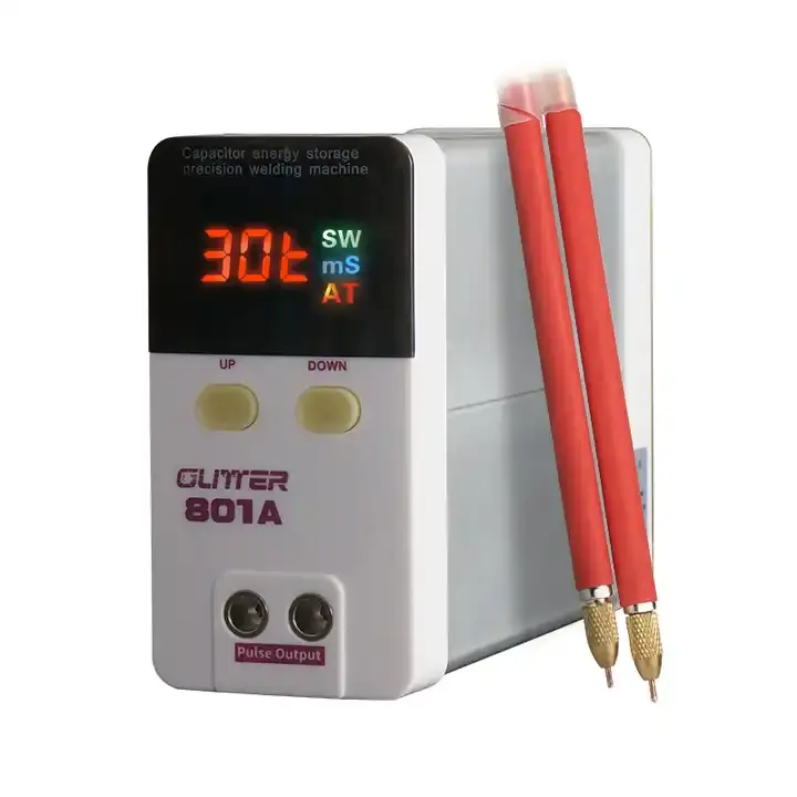 Vendite calde SUNKKO 801D 801A 801B con saldatrice a punti con condensatore a penna per saldatura a punti divisa 70A per telefono cellulare e batteria ai polimeri e 18650