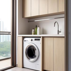 Armoire de balcon intégrée personnalisable conception en aluminium de l'espace de bassin haut-<span class=keywords><strong>bas</strong></span> <span class=keywords><strong>pour</strong></span> des appareils de blanchisserie <span class=keywords><strong>pour</strong></span> la <span class=keywords><strong>machine</strong></span> <span class=keywords><strong>à</strong></span> <span class=keywords><strong>laver</strong></span> - Product Image 2