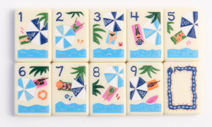 En stock : Tuiles <span class=keywords><strong>de</strong></span> Mahjong américaines en acrylique, monocouche, blanches, peintes <span class=keywords><strong>à</strong></span> la main et gravées, pour jeux <span class=keywords><strong>de</strong></span> <span class=keywords><strong>cartes</strong></span> et d'échecs, <span class=keywords><strong>4</strong></span> <span class=keywords><strong>joueurs</strong></span> - Product Image 3