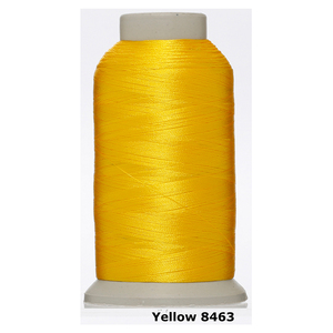 Fil à broder Yi-flash 3600 yards 108D 2 plis en polyester sur cônes haute ténacité 1400 couleurs Jaune 8463A - Product Image 1