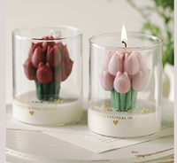 Lilin Aromaterapi Ramah Lingkungan Beraroma Bunga dari Lilin Kedelai Modern Buatan Tangan untuk Pernikahan, Hari Valentine, Diwali, Halloween