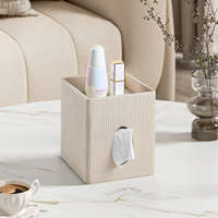 Boîte à mouchoirs en cuir PU pour la décoration de la maison stockage de bureau porte-serviettes en gros personnalisé