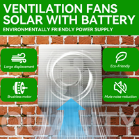 Ventilateur d'extraction axial mural sans balais à courant continu en plastique, alimenté par énergie solaire, 12V, étanche IP68, avec roulement à billes, extracteur pour panneau solaire, OEM