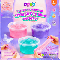 Set Lem Kristal Slime Super Lembut Tidak Lengket dengan Pasir Ajaib Slime dan Tanah Liat untuk Anak-Anak, Set Mainan Desain Anak