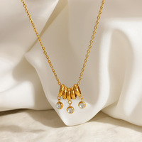 Collier ras du cou élégant et minimaliste SUMMLY avec pendentif perle et zircon, chaîne en acier inoxydable plaqué or 18 carats, bijoux de mode