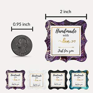 Handmade Reusable 500 Labels 2-Inch Elegant Special Cut Love <b>Stickers</b> <b>Roll</b> Waterproof Vinyl Homemade Goods - Product Image 3