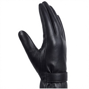 Guantes de Cuero Genuino de Estilo Sencillo para Invierno, con Tacto Suave y Protección Térmica a Prueba de Viento - Product Image 4