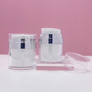 15ml 30ml 50ml <b>Empty</b> Plastic Airless Pump Cream <b>Jar</b> 50g Double Wall Vacuum <b>Jars</b> for Cosmetic Skincare Packaging - Product Image 4