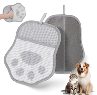 Gant de toilettage pour animaux de compagnie en tissu de luxe de haute qualité pour chiens et chats, nettoyage antistatique doux, élimination efficace des poils et des peluches