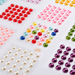 Stiker mutiara berperekat kualitas tinggi Tempel pada mutiara stiker permata untuk rambut wajah riasan mata kerajinan kuku - Product Image 3