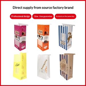 Kantong Kemasan Roti/Kue dari Kertas Kraft Anti Minyak, Lapisan Laminasi, Dasar Rata, Food Grade, Grosir - Product Image 4