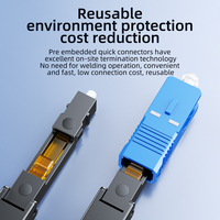 Connecteur rapide à fibre optique SC/APC |   Connecteur rapide pour câble de branchement FTTH, à assembler sur site, avec ferrule pré-polie
