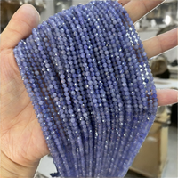 Perles facettées de haute qualité, 2 mm, 3 mm, 4 mm, perles en pierre de jadéite naturelle pour la fabrication de bijoux, collier