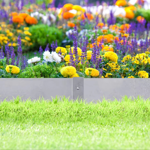 Bordure de jardin en métal Art Déco, clôture de pelouse résistante aux intempéries et imperméable, dimensions personnalisables pour l'aménagement paysager - Product Image 1