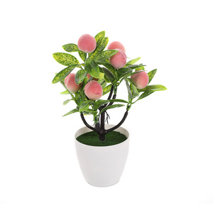 Bonsái artificial de fruta de la fortuna de 9.6 pulgadas, decoración de plástico para interiores, para sala de estar, mesa de café y vitrina de vinos. - Product Image 5