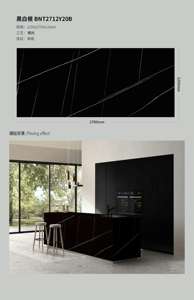 Piastrelle per pavimenti <span class=keywords><strong>in</strong></span> finto marmo Nero ceramica lucida artificiale Nero Marquina marmo lastre di pietra sinterizzata - Product Image 2