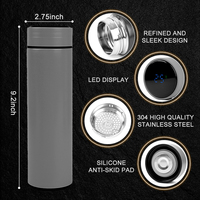 Gourde isotherme intelligente en acier inoxydable 304 de 500 ml pour les voyages et les activités de plein air, avec écran LED