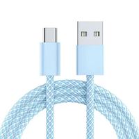Elegante Cable Blanco Trenzado de Nailon de 30 Pines, Sin Enredos, Carga Rápida y Transferencia de Datos para Computadora IOS, Teléfono Móvil y Auriculares