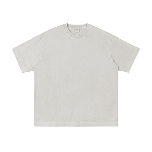 T-shirt en coton tricoté 100% lourd, coupe ajustée, imprimé sérigraphié, couleur unie, vente en gros - Product Image 2