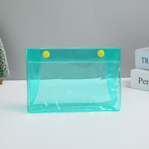 Bán buôn biểu tượng tùy chỉnh thân thiện với môi rõ ràng PVC/EVA/TPU Neon trong suốt túi nhựa tập tin tài liệu nút bơi bikini Túi - Product Image 5