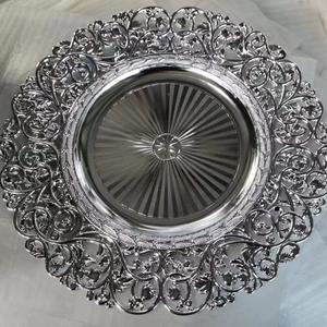 Decoración de la boda cargador placas al por mayor barato a granel boda al por mayor 33cm plato de plástico redondo - Product Image 2