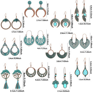 Bohemia Alloy Earrings Set Antique <b>Bronze</b> Plated Tassel <b>Drop</b> Earrings Women's Party Fashion Dangle Jewelry - Product Image 5
