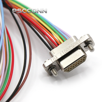 Connecteur électrique micro-rectangulaire haute température PSCCONN série J30J, 9, 15, 25, 51 broches, prise et fiche