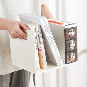 Portalibros de plástico duradero para estudiantes con divisores y <span class=keywords><strong>mini</strong></span> cajones para bolígrafos, Clips de papel, Accesorios de escritorio - Product Image 4