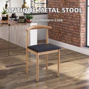 Silla de Comedor Moderna de Madera con Asiento Acolchado Negro |   Silla Minimalista de Roble - Product Image 2