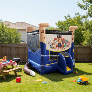 Château gonflable à thème <span class=keywords><strong>Pat</strong></span>'<span class=keywords><strong>Patrouille</strong></span> pour garçons, trampoline gonflable, taille et couleur personnalisables, capacité de 12 personnes pour les fêtes - Product Image 3