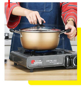 Karbon çelik kalınlaşmış altın lüks yapışmaz TENCERE SETİ 16cm süt pişirme kabı + 22cm çorba tenceresi + 32cm kızartma tavası pişirme - Product Image 6