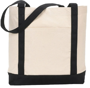 Sac fourre-tout en toile de coton réutilisable, couleur naturelle, avec poignée boucle, sac de courses écologique, sacs robustes et durables, directement de l'usine - Product Image 6