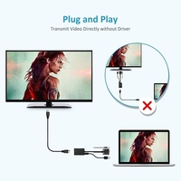 Adaptador de salida HD 1080P VGA a HDMI con entrada de Audio para Notebook PC DVD STB