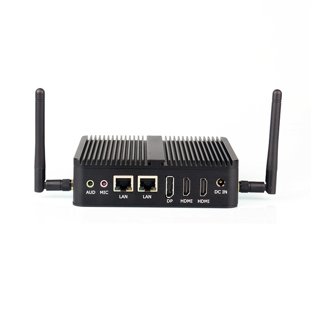 Mini PC Intel 12th N95 CPU 2x LAN 2x COM Port 2x Dual HDMI + DP 4K Triple Display Workstation Fanless Mini Industrial PC