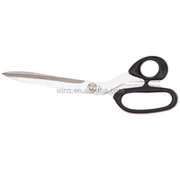 Ciseaux professionnels de couture de tissu ciseaux de tailleur d'acier inoxydable de 10 pouces avec la poignée en cuir