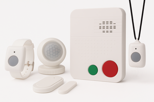 Báo động cá nhân di động tự động gọi để được giúp đỡ hệ thống máy nhắn tin SOS dễ sử dụng quay số khẩn cấp cho người cao niên và sử dụng bệnh viện - Product Image 2