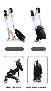 <span class=keywords><strong>Poussette</strong></span> bébé 3 en 1 pliable à angle élevé en métal avec dossier réglable, design confortable bidirectionnel, 4 roues, utilisation intérieure/extérieure - Product Image 6