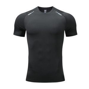 Camiseta Deportiva Personalizada para Hombre, de Secado Rápido, Ligera, Ajustada, de Poliéster Tejido, Diseño Liso, Estampado Personalizado - Product Image 3