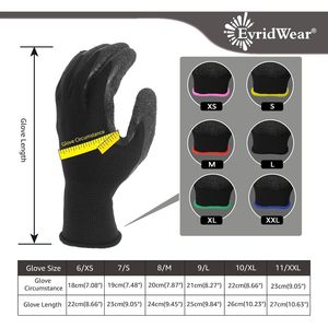 Factory-direct customizable <b>gloves</b> Safety Work <b>Gloves</b> XXL Black Latex Coated Anti Slip General Purpose Multi Use <b>For</b> <b>Men</b> Women - Product Image 4