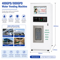 Máquina Expendedora de Agua Inteligente que Funciona con Monedas, Billetes y Tarjetas IC, Estación de Purificación de Agua por Ósmosis Inversa de Autoservicio 24 Horas al Aire Libre
