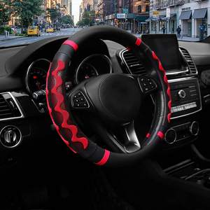 Fundas para <span class=keywords><strong>volante</strong></span>, Protector de cuero de microfibra Universal de 15 pulgadas, antideslizante - Product Image 5